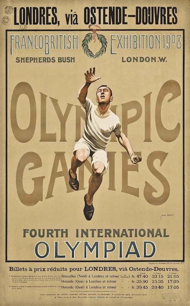POSTER STAMPS AND LABELS OF THE OLYMPIC GAMES 1908
