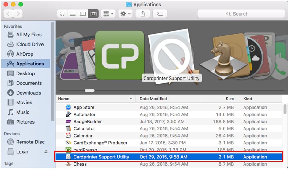 A guide to cleaning a Magicard Pronto card printer on Mac O/S from