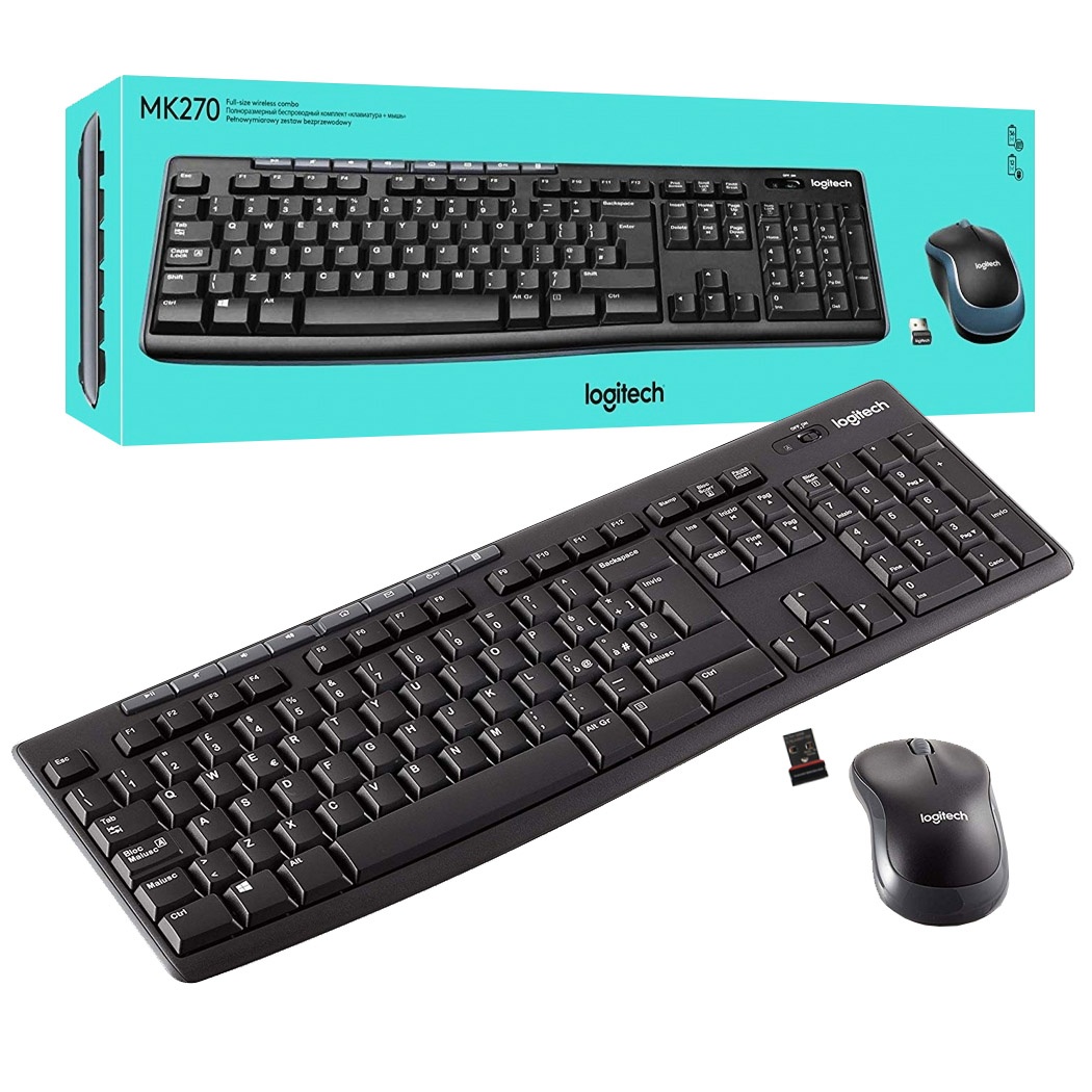 Logitech MK270 Wireless Keyboard And Mouse With LongRange Wireless