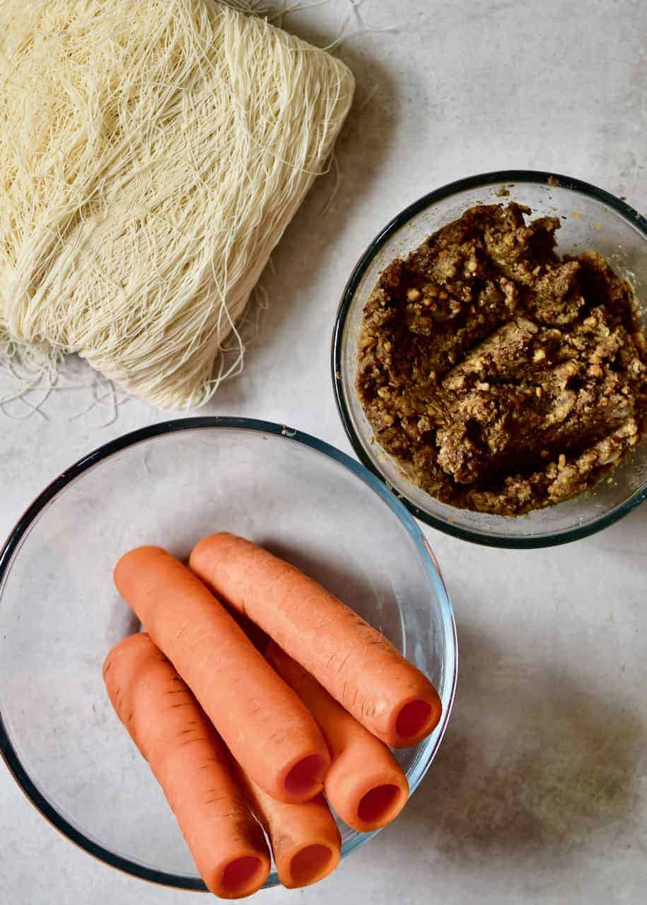 Vegetarian Stuffed Carrots (Tree Logs) Alphafoodie