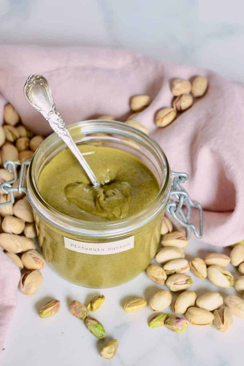 Two Ingredient Simple Homemade Pistachio Butter Alphafoodie