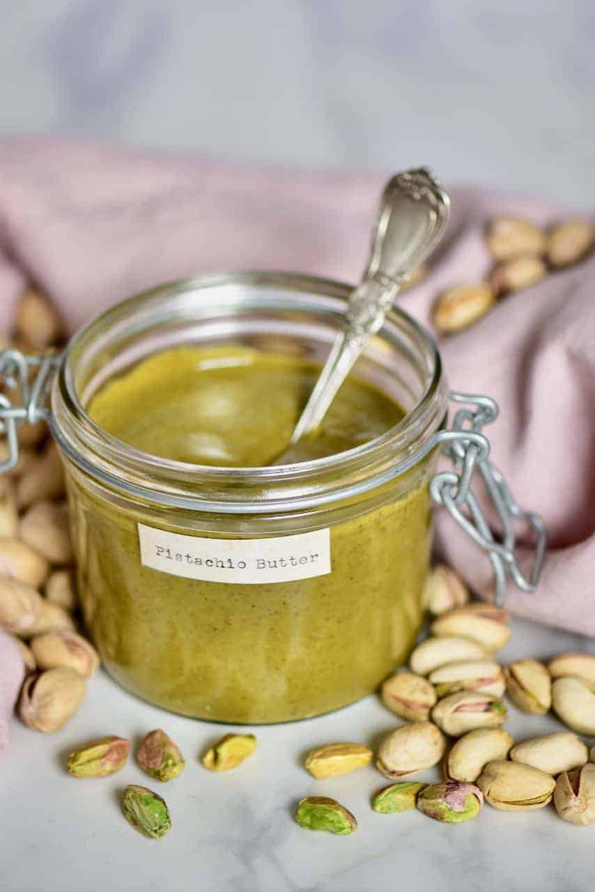 Two Ingredient Simple Homemade Pistachio Butter Alphafoodie