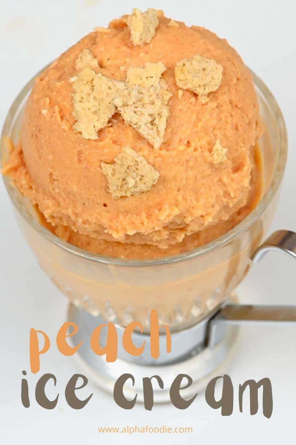 Homemade Peach Ice Cream (Vegan Peach Ice Cream) Alphafoodie