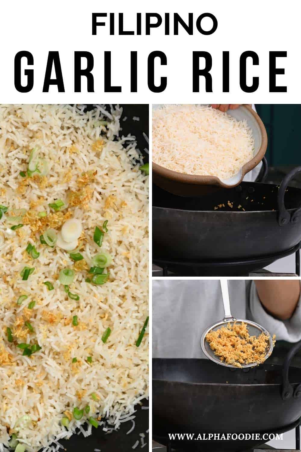 Filipino Garlic Fried Rice (Sinangag) Alphafoodie