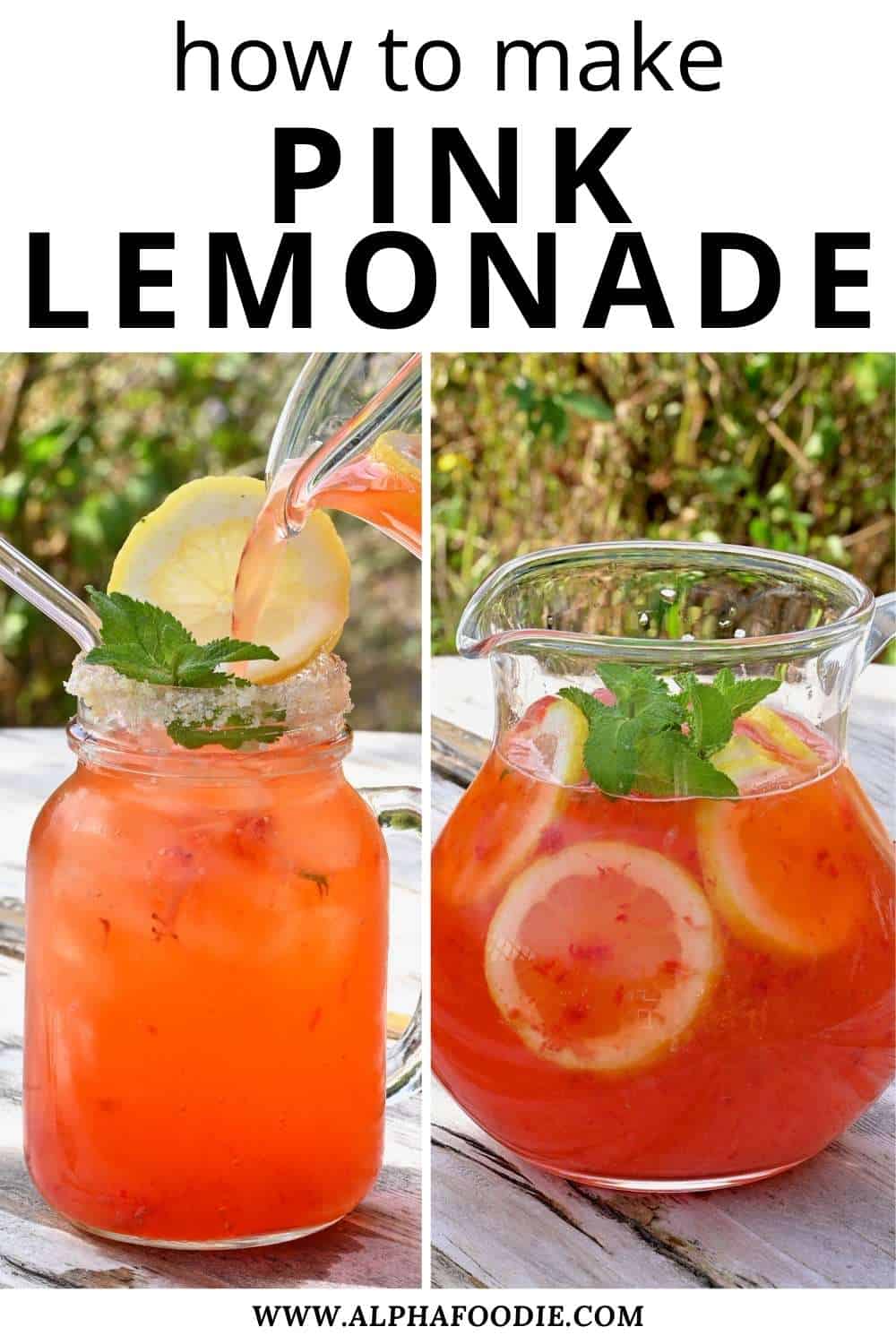 How to Make Pink Lemonade Alphafoodie