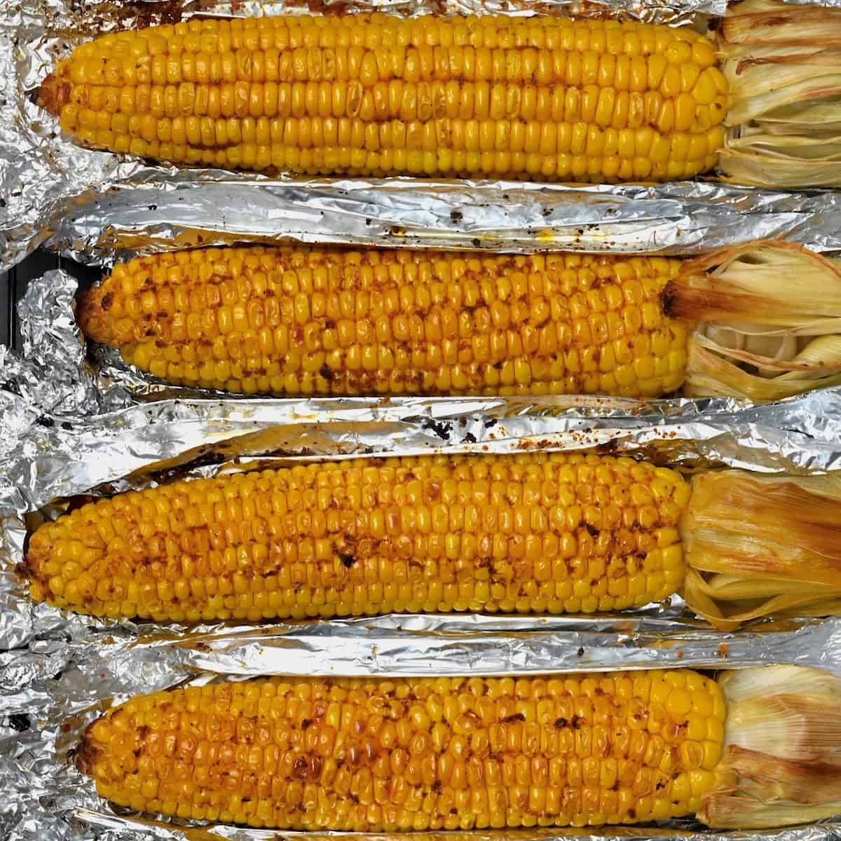 OvenRoasted Corn in Foil with Garlic Butter Recipe Cart
