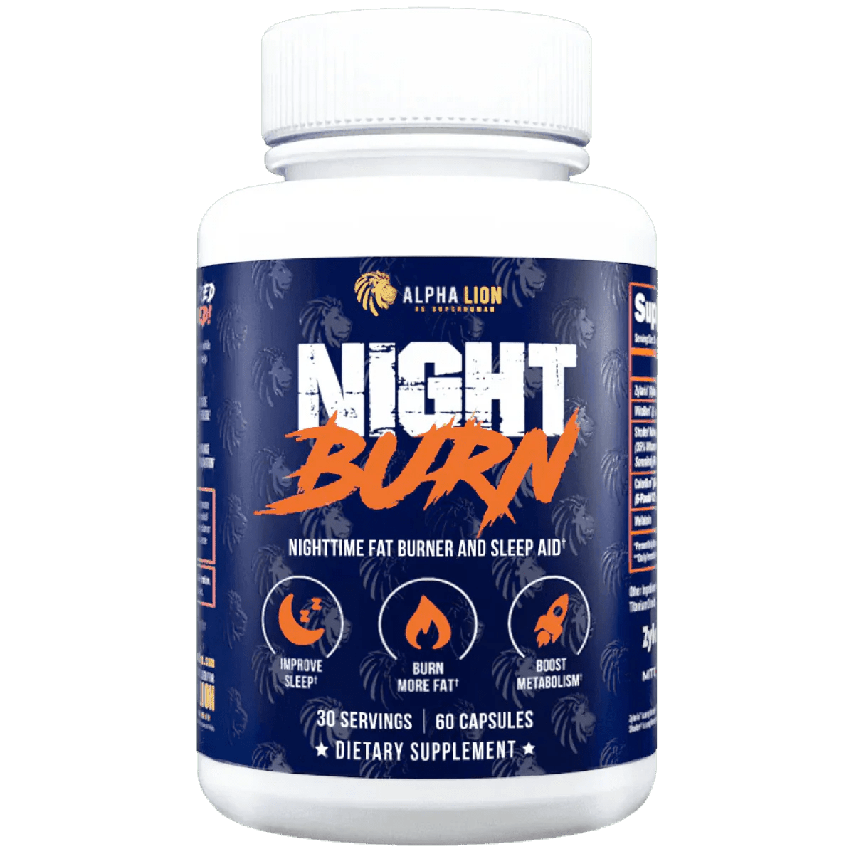 NIGHT BURN † Nighttime fat burner + Sleep Aid Alpha Lion