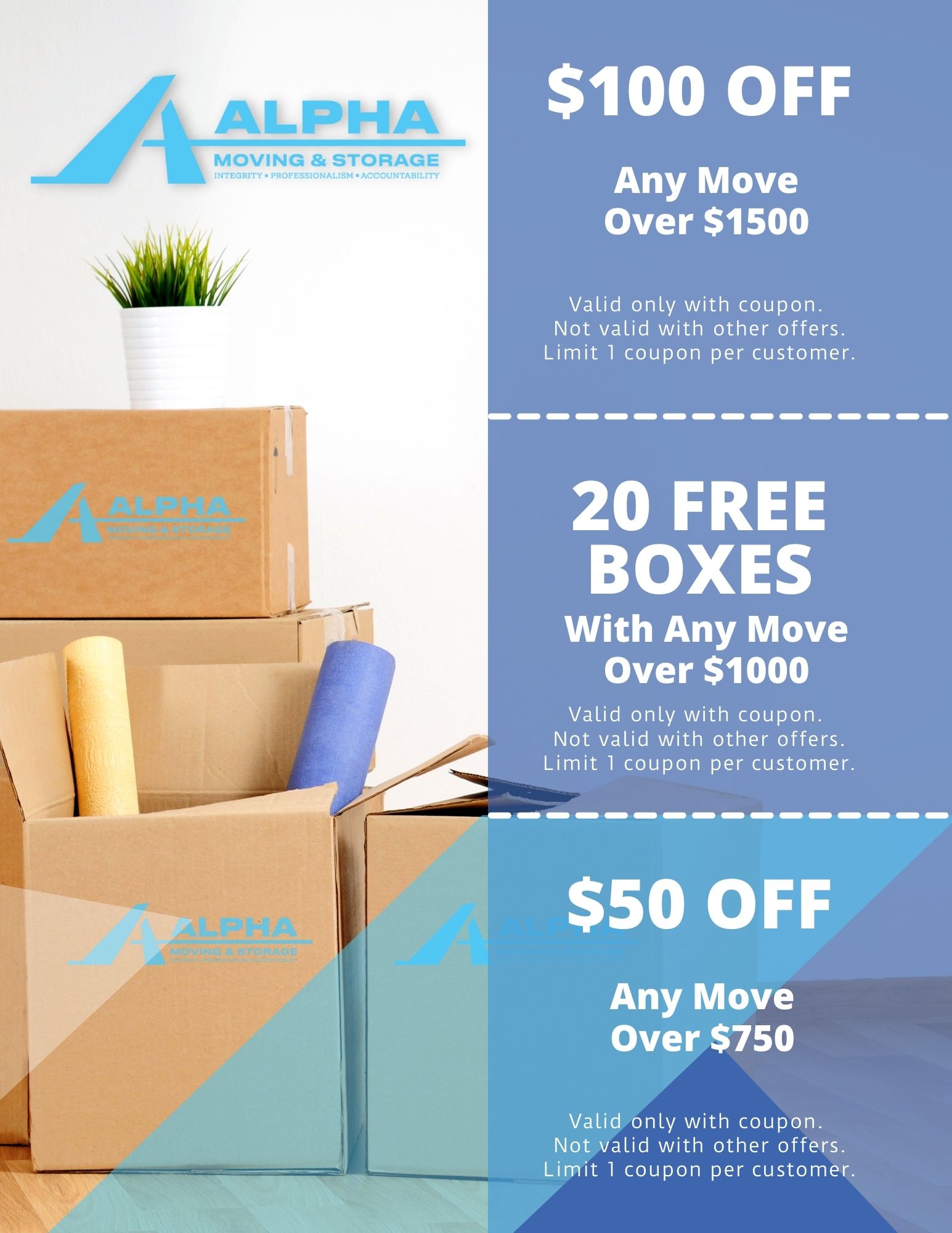 Coupons Moving and Storage NJ Alpha Moving & Storage