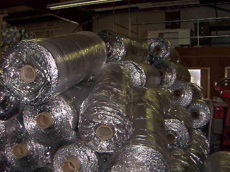 Natural PET Carrier film on rolls and in bales