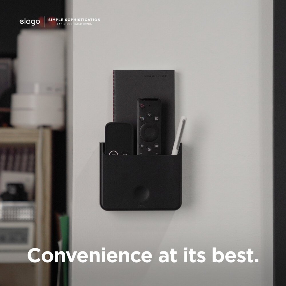 Elago Apple TV Remote Universal Holder Mount Black alpha store Kuwait