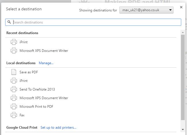 google chrome printing blank pages
