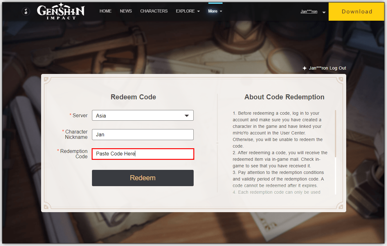 Genshin Impact Codes 13 Genshin Impact Redeem Code Asian Archives Images