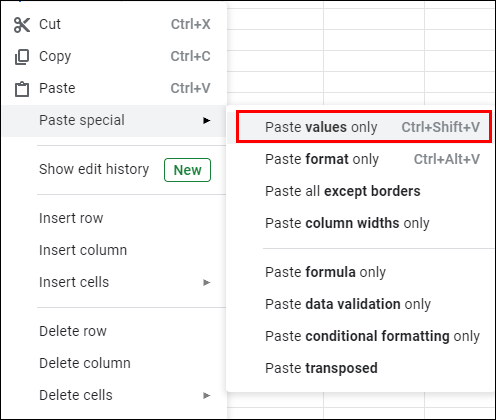 How to Copy the Value in Google Sheets (But Not the Formula)
