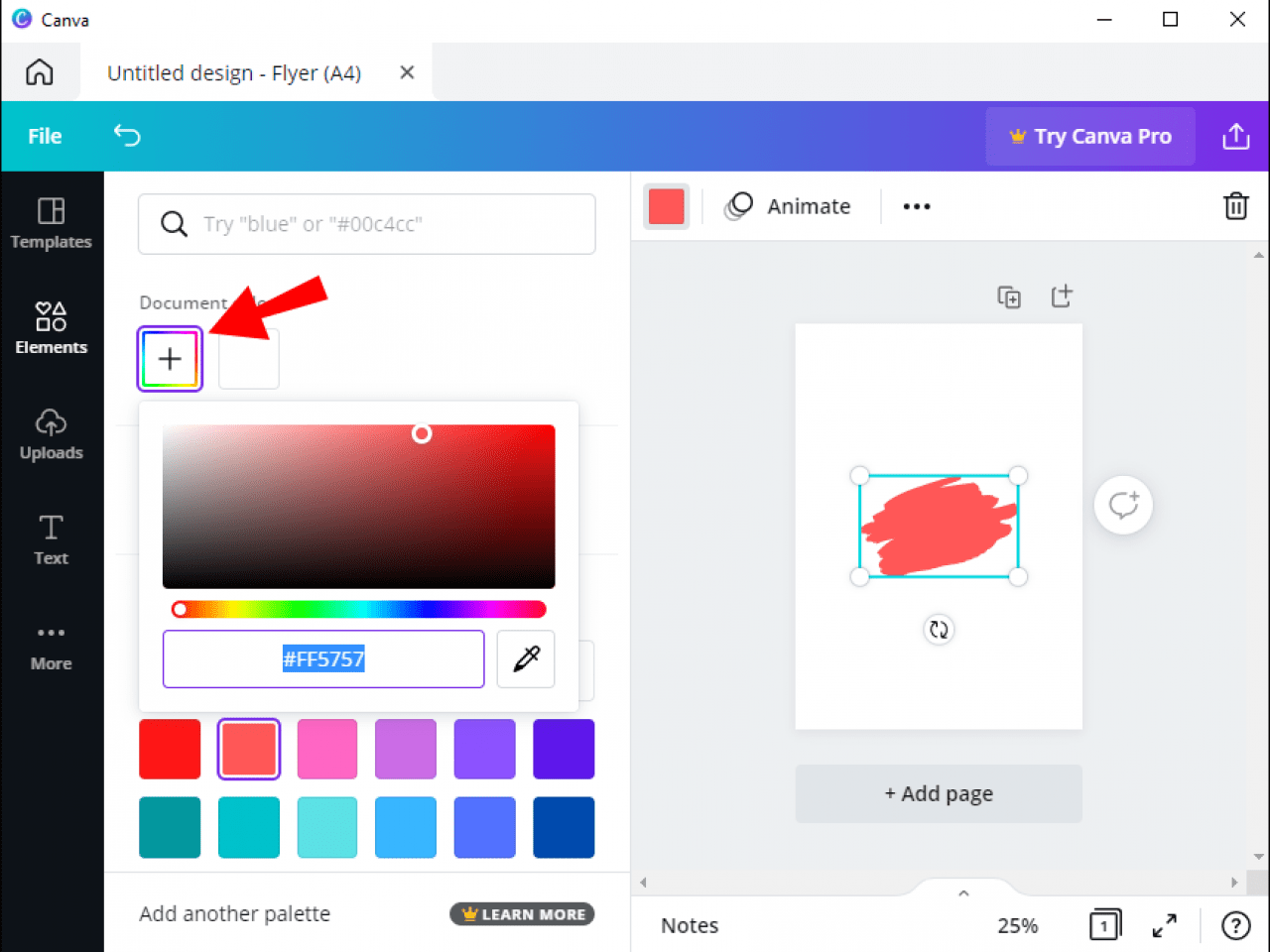 How to the Change Color of an Element in Canva