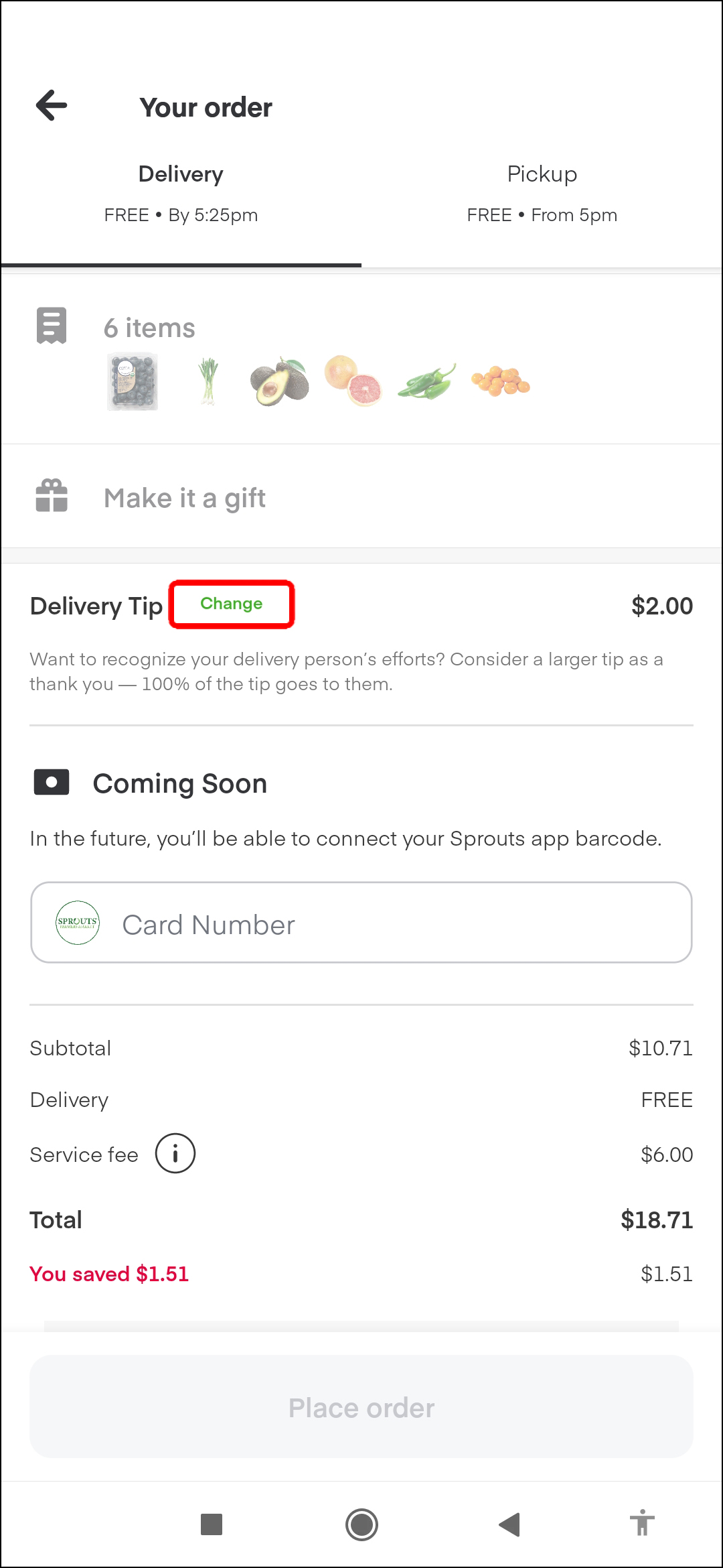 smart and final delivery tip Gregorio Bratton