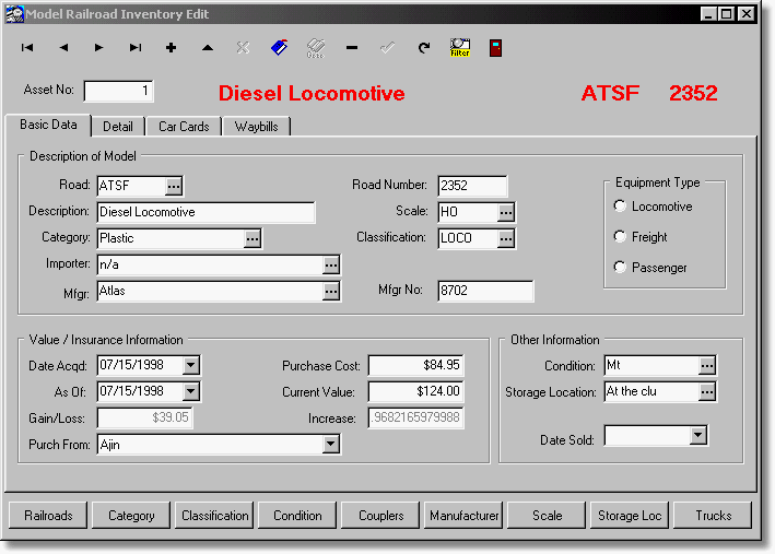 Trainventory Alpine Software