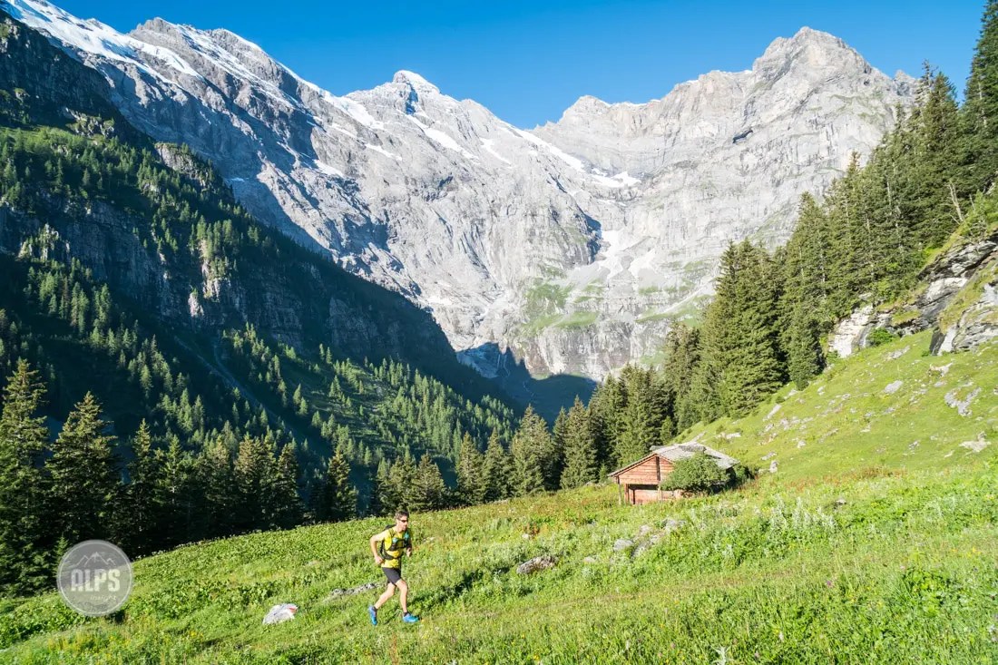 Running or hiking Lauterbrunnen to Kandersteg, Switzerland