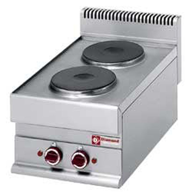 Elect. 2 Hot Plate Cooking Range Table Top MEC RM RIT