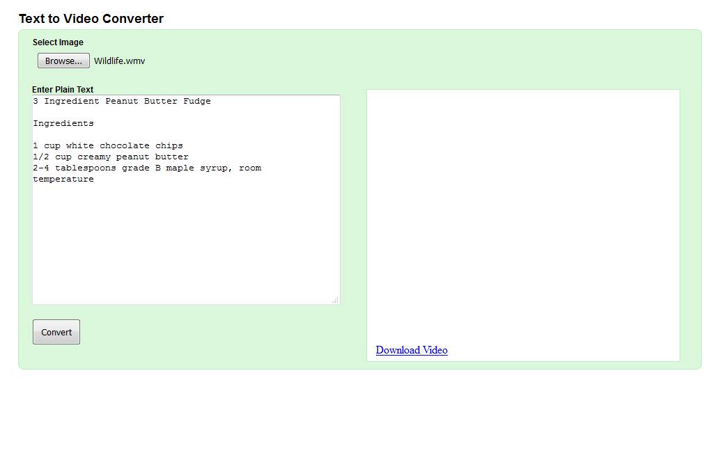 Text to Video Converter PHP Script Image and Video Tools