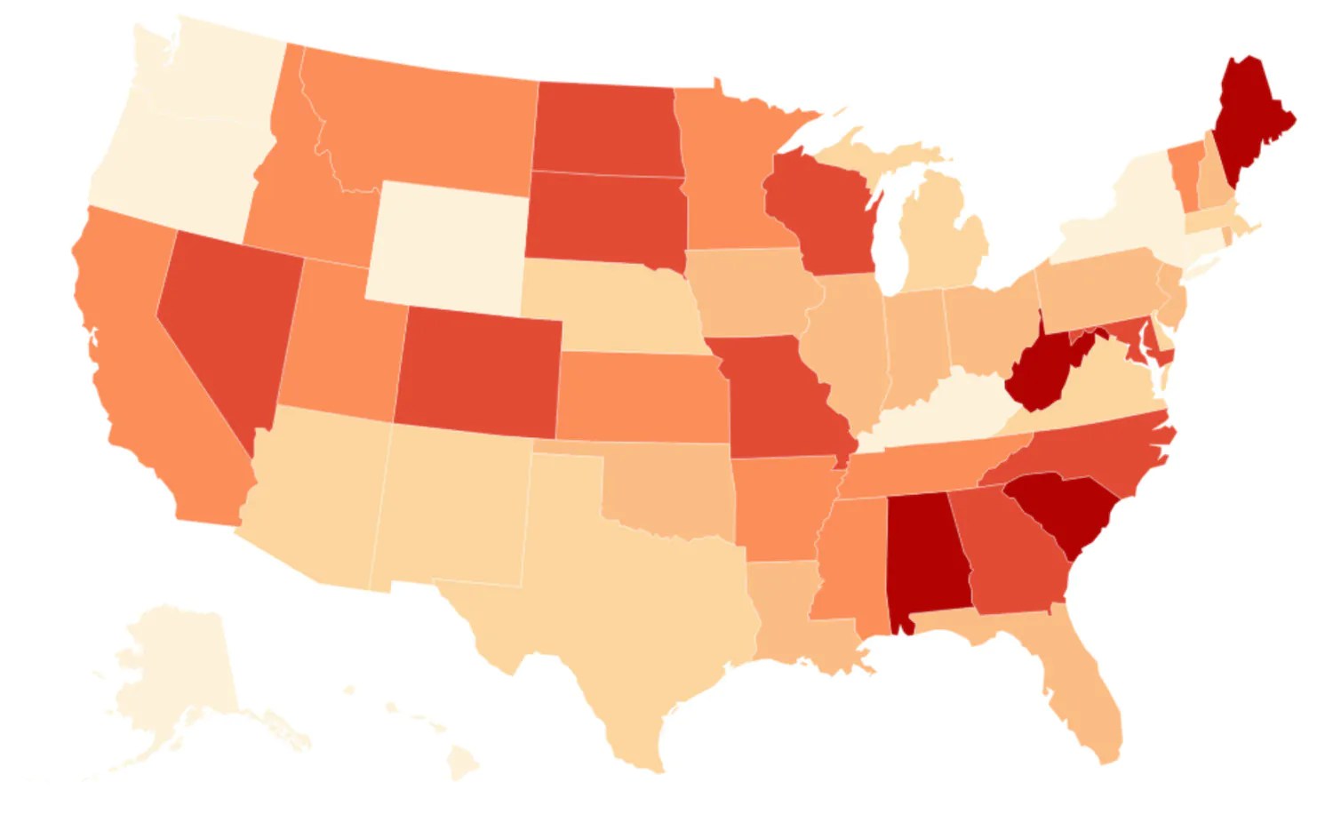 New COVID cases in Alabama increasing faster than 46 other states