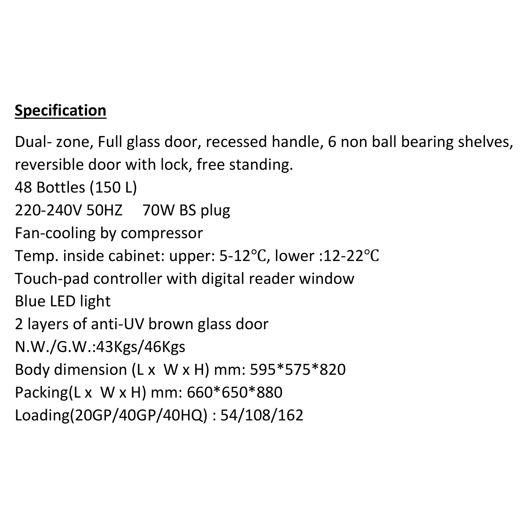 TERIM Beverage Cooler TERBC50DZ Al Salam Kitchen ET