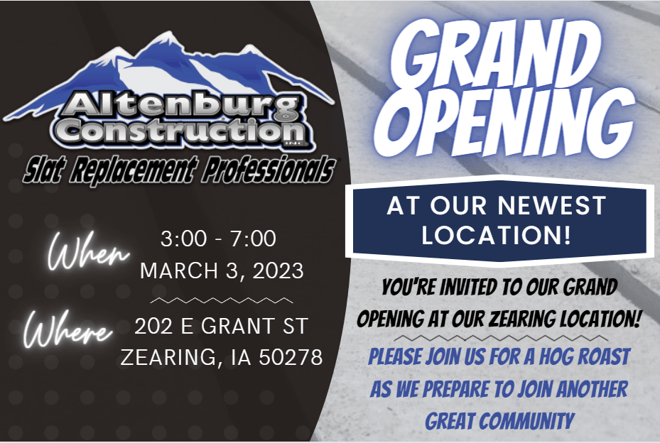 Altenburg Construction your Hog Slat Replacement & Cattle Slat Replacement