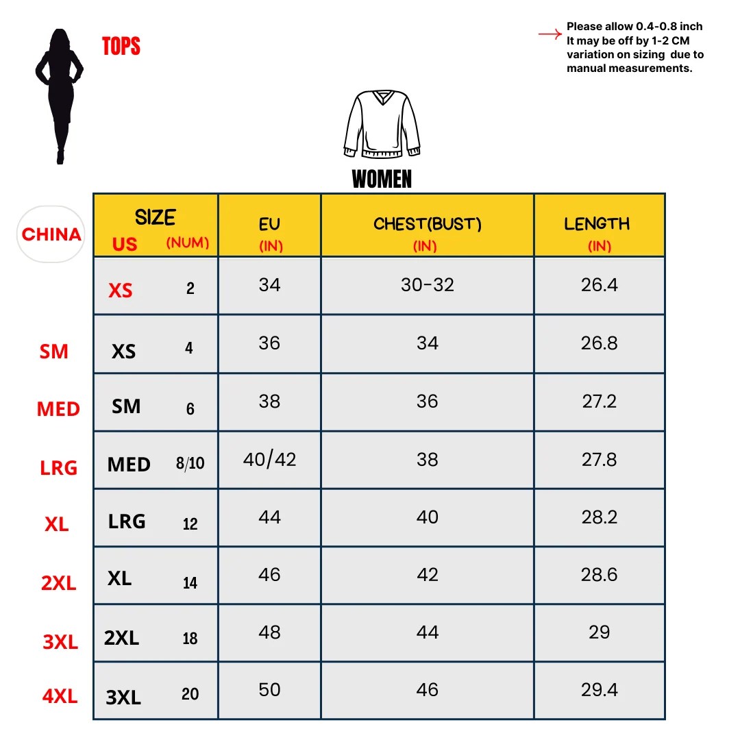 Size Chart – ALTEREGO BRAND & Co
