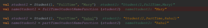 Partial Function output