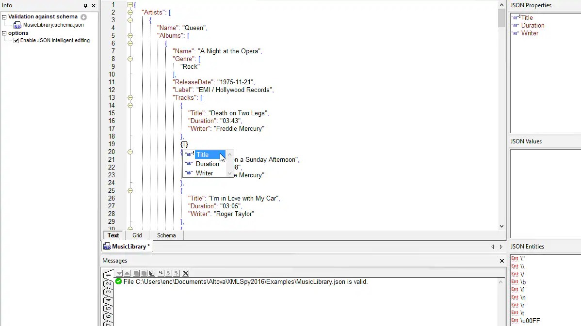 Editor XML XMLSpy Altova