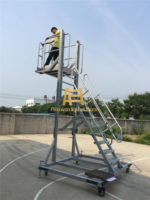 SIEMENS Customized Mobile Heightadjustable Work Platform Aluminum