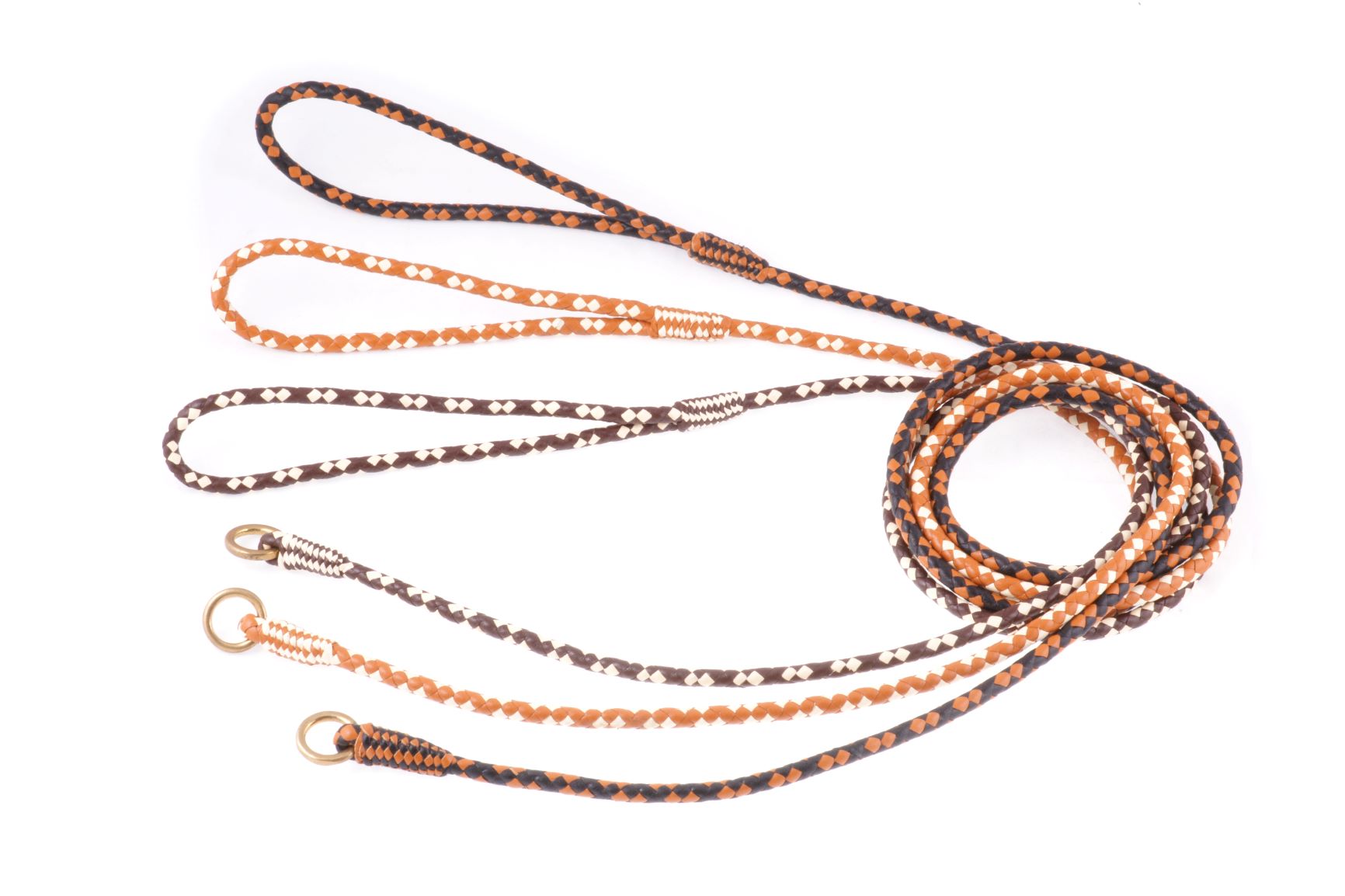 Braided Leather Slip Leads Alvalley LLC Dog Leashes and Collars