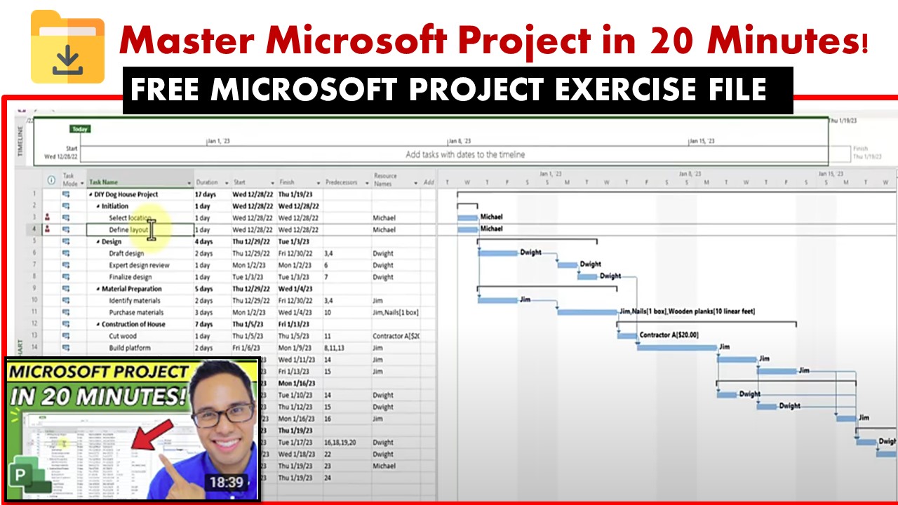 Microsoft Project Exercise File Alvin the PM