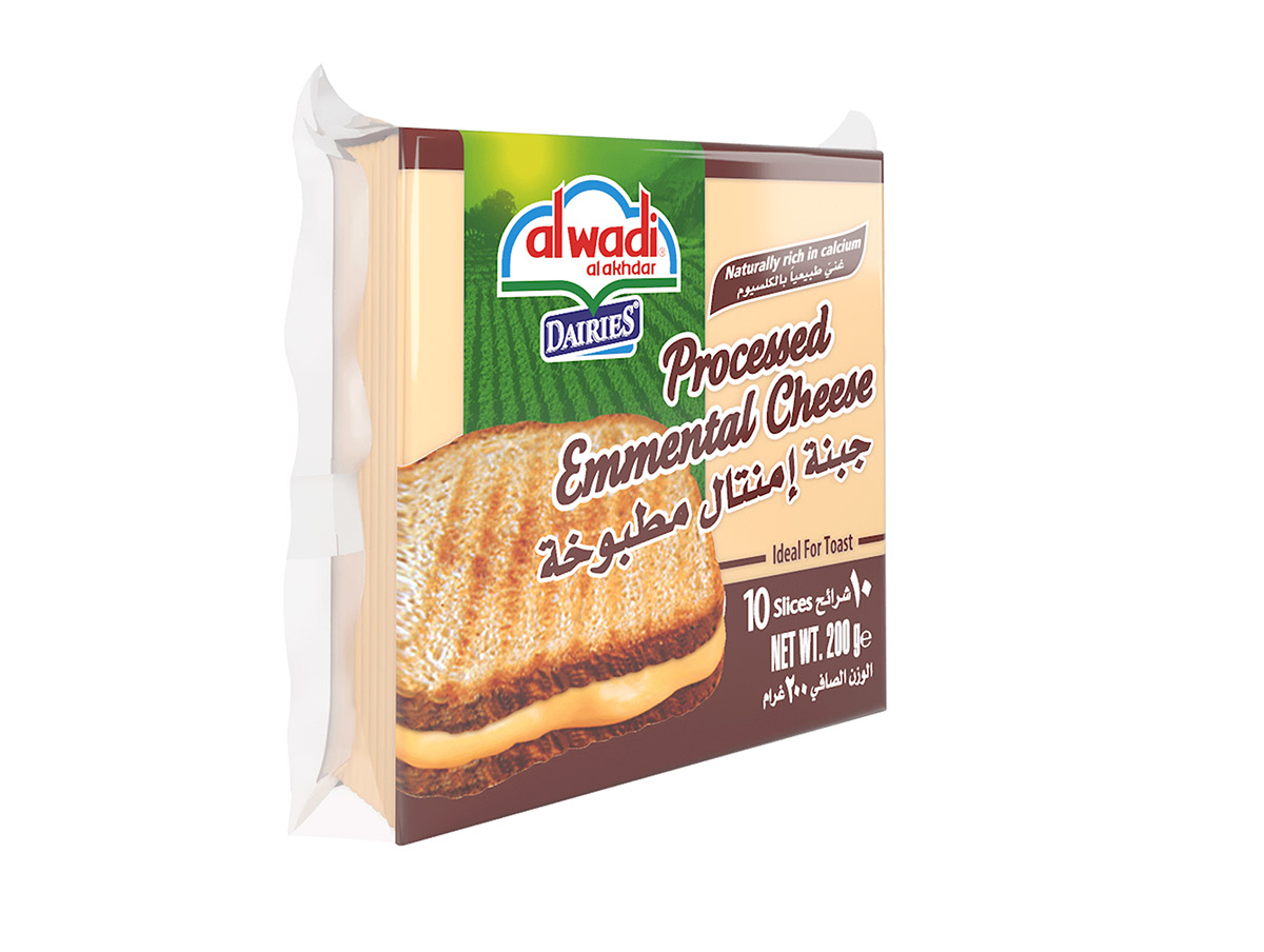 Emmental Sliced Cheese Al Wadi Al Akhdar