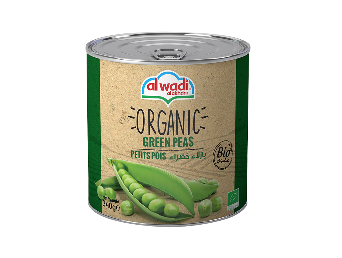 Organic Canned Green Peas Al Wadi Al Akhdar