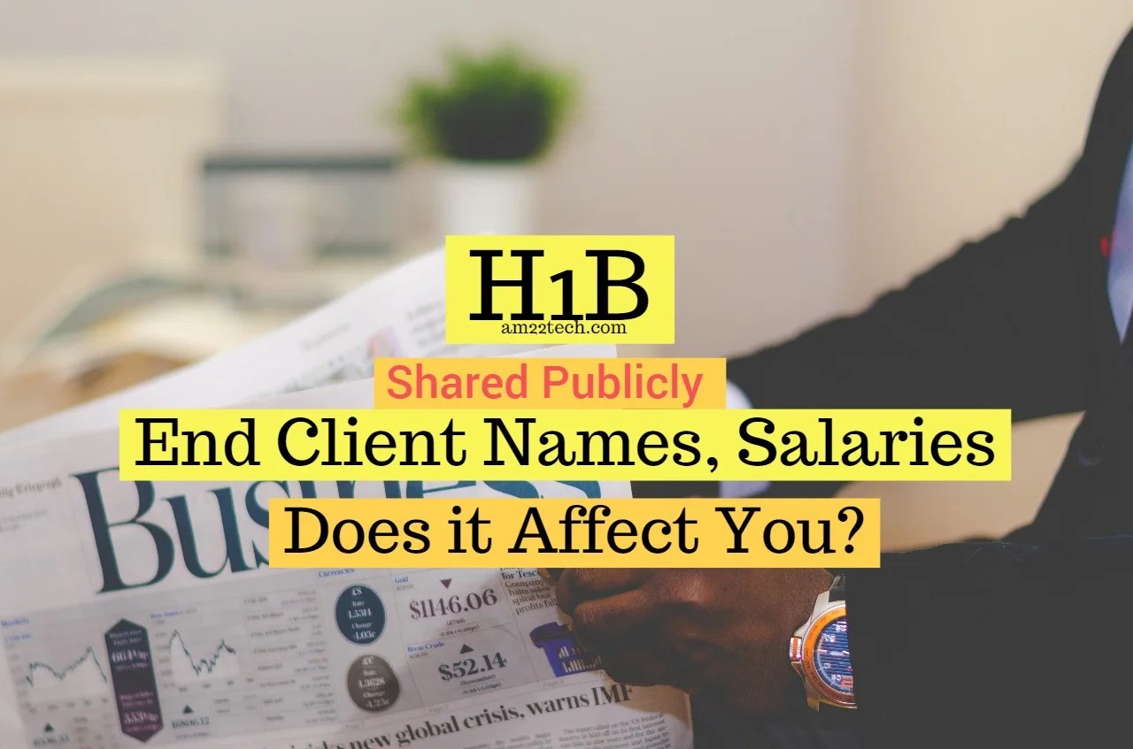 DOL Data Shows H1B End Client Names, Salaries From LCA