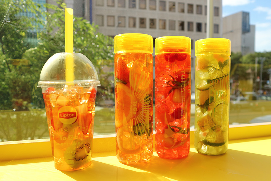 リプトン 毎年大人気フルーツ入りアイスティー「Fruits in Tea 専門店」期間限定オープン 甘党男子 スイーツ男子のための