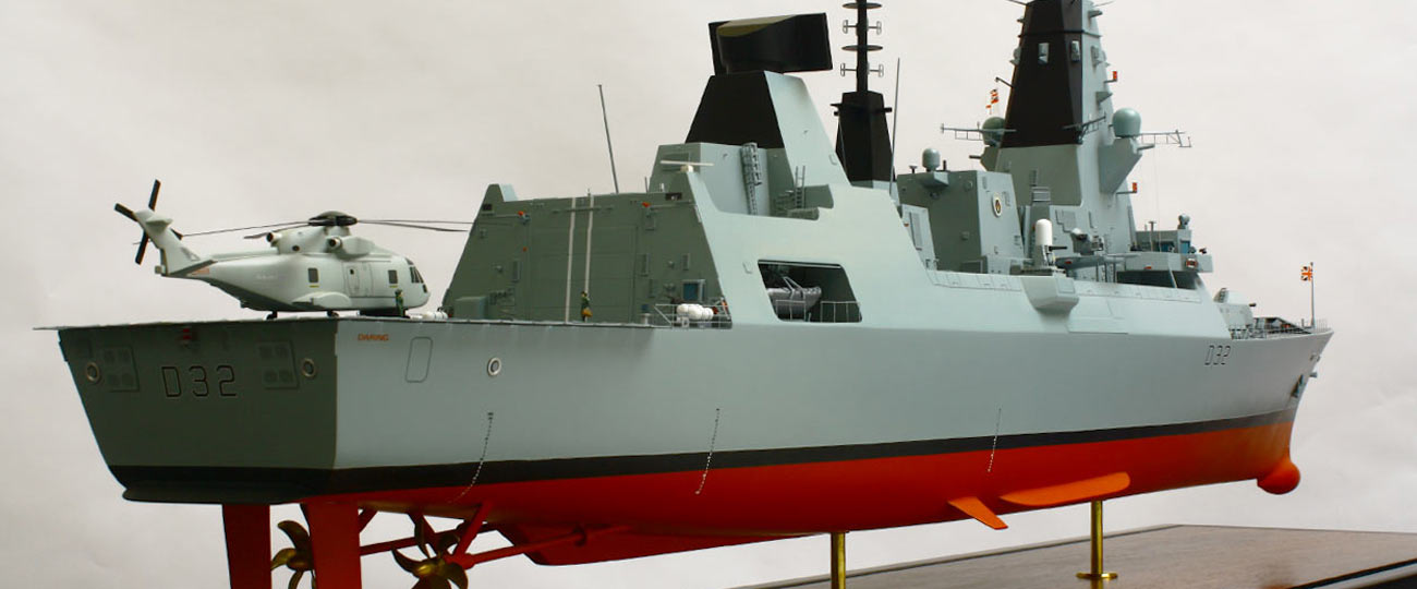 Ship model HMS Daring, Amalgam, Bristol