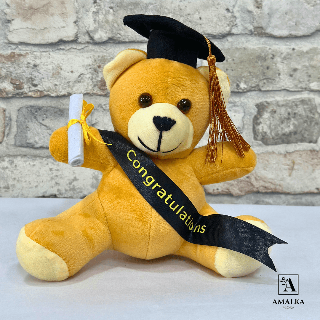 Graduation Teddy Bear (Brown) Amalka Flora