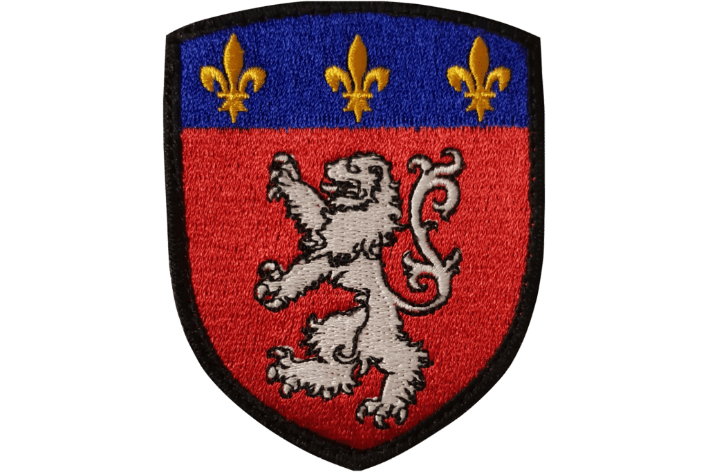 Blason de Lyon brodé avec dos velcro. Made in France