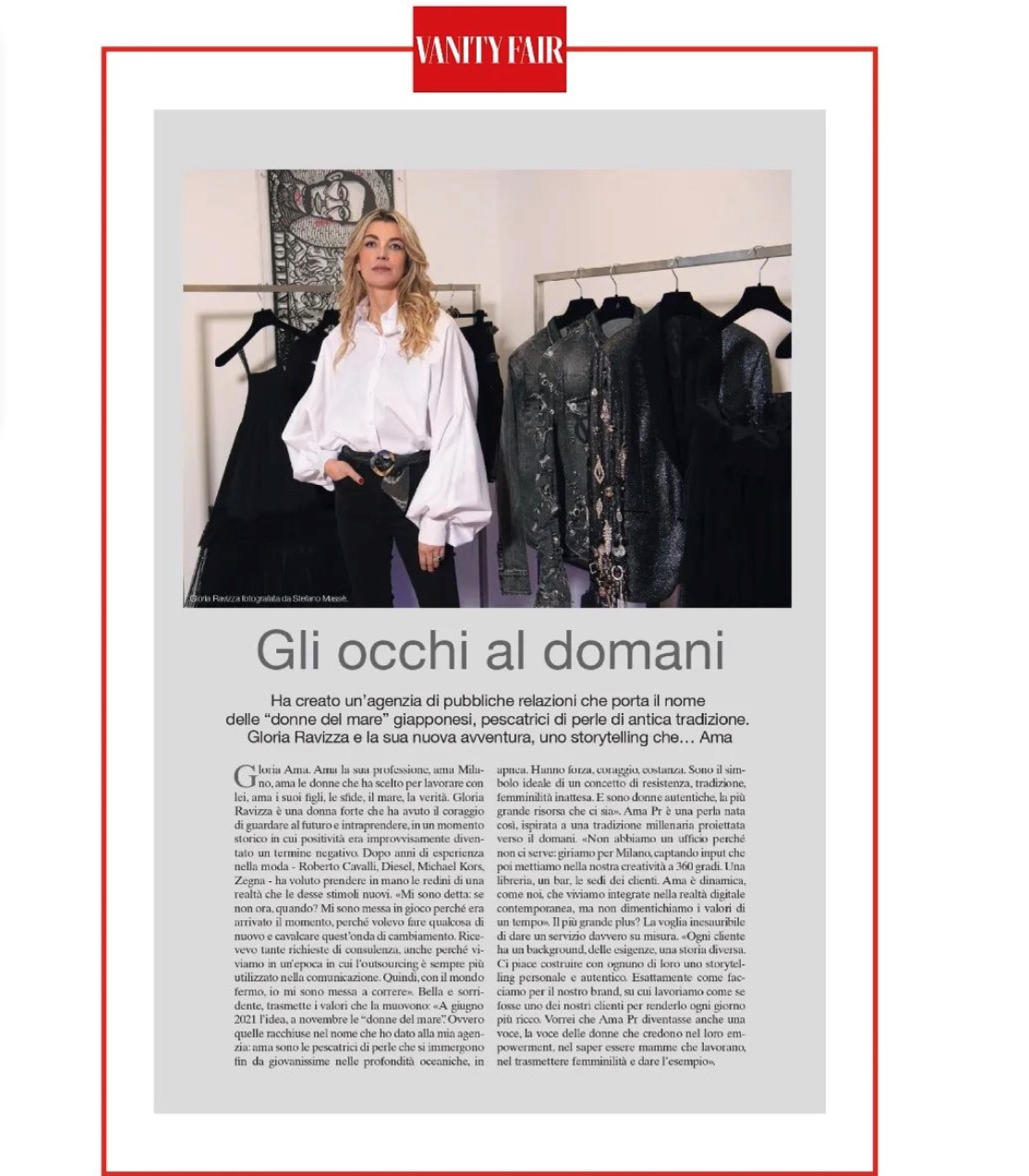 Gli occhi al domani VANITY FAIR AMA PR