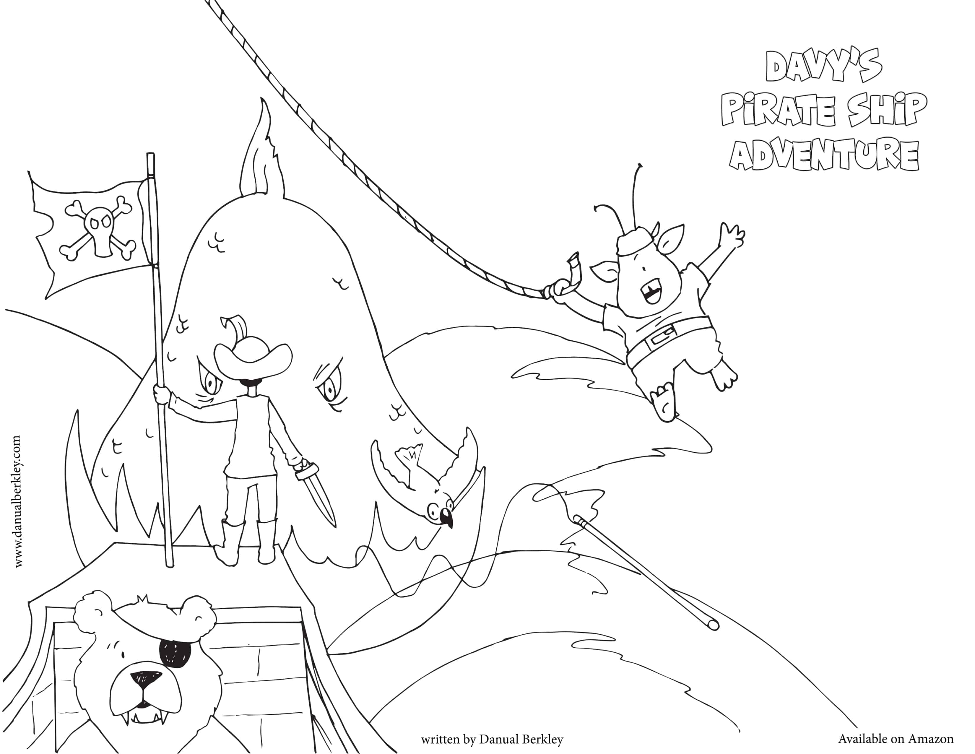 The spruce / miguel co these thanksgiving coloring pages can be printed off in minutes, making them a quick activ. Davy S Pirate Ship Adventure Coloring Page Illustration By Amariah Rauscher