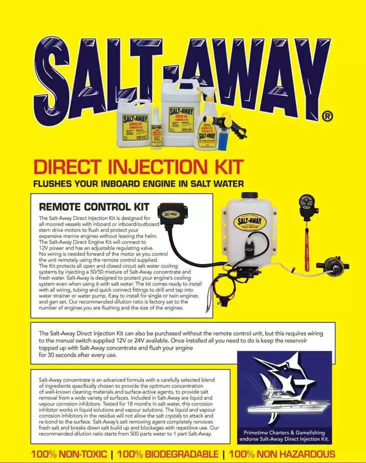 SaltAway Direct Injection Kit for twin engines Aquamarine Repair