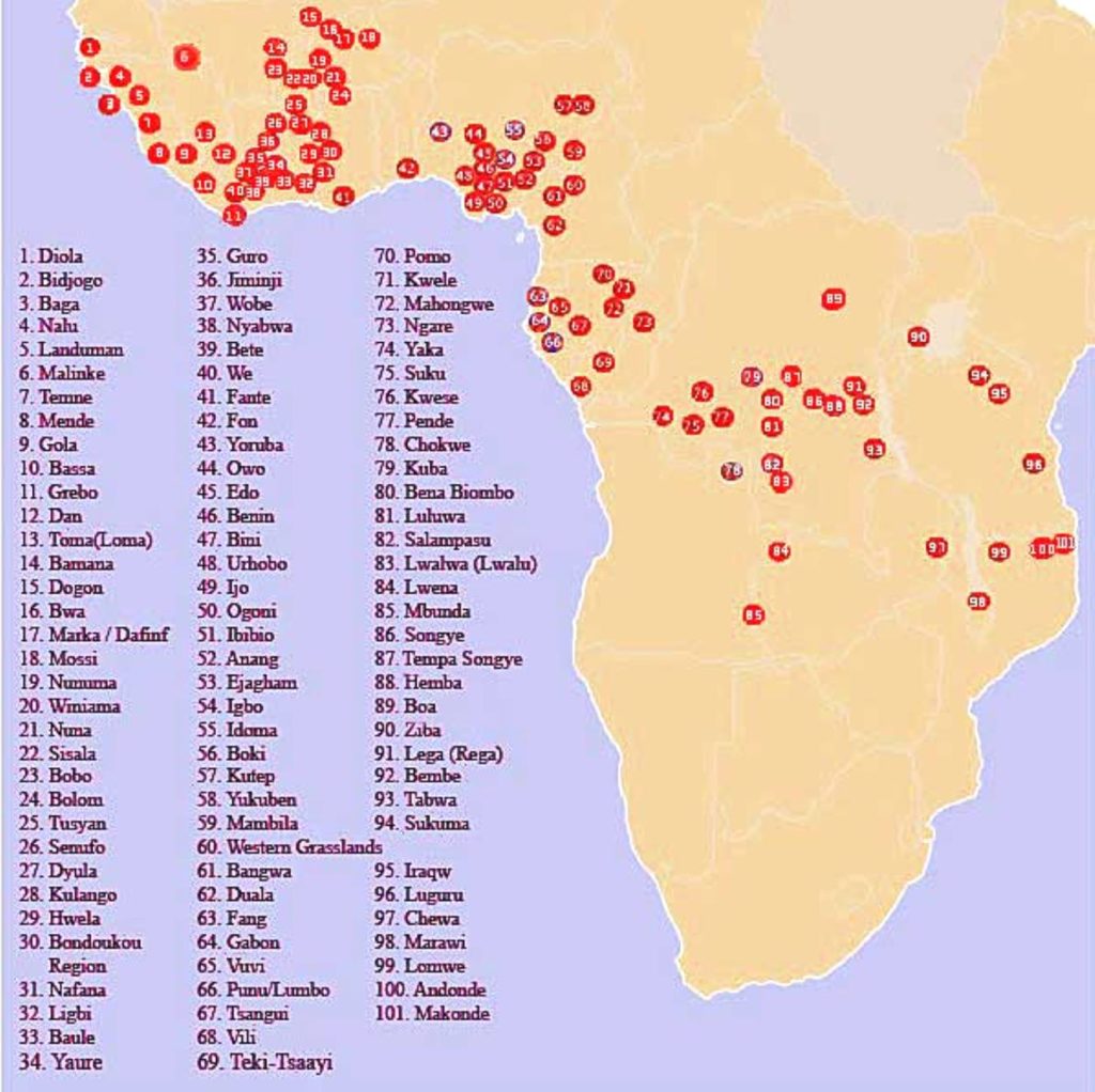 African Tribes and Ethnic Groups Lists