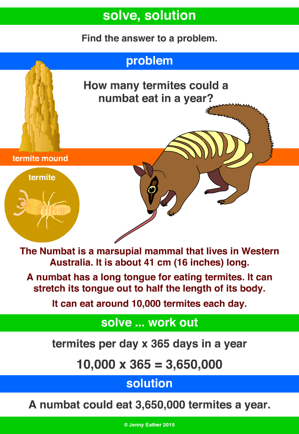 solve, solution A Maths Dictionary for Kids Quick Reference by Jenny