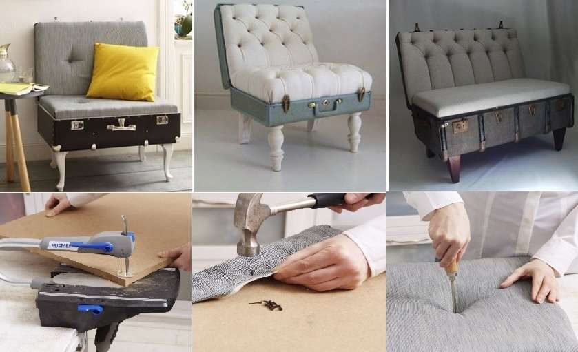 DIY Comfortable Lounge Chair from Old Suitcase