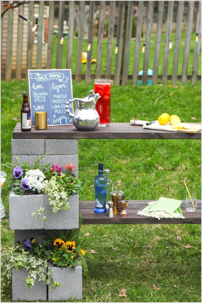 10 DIY Outdoor Drink Bar Ideas