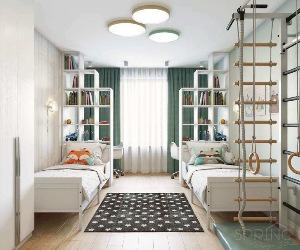 Shared Kids Room Storage Ideas