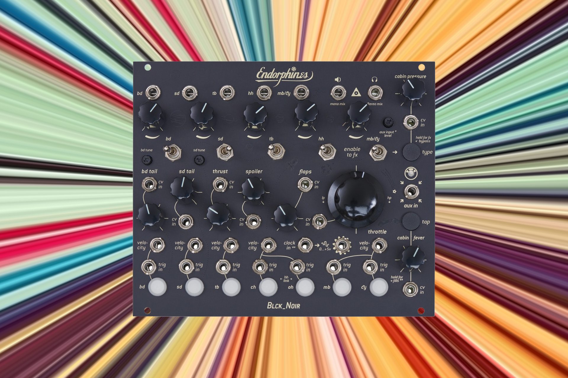Test Endorphin.es Blck Noir, Eurorack Drummodul AMAZONA.de