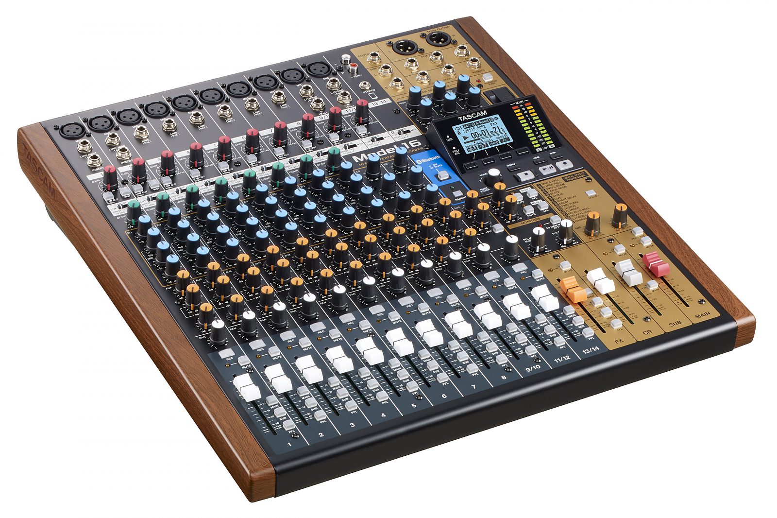 Tascam präsentiert Model 16 analoges Mischpult, Recorder und