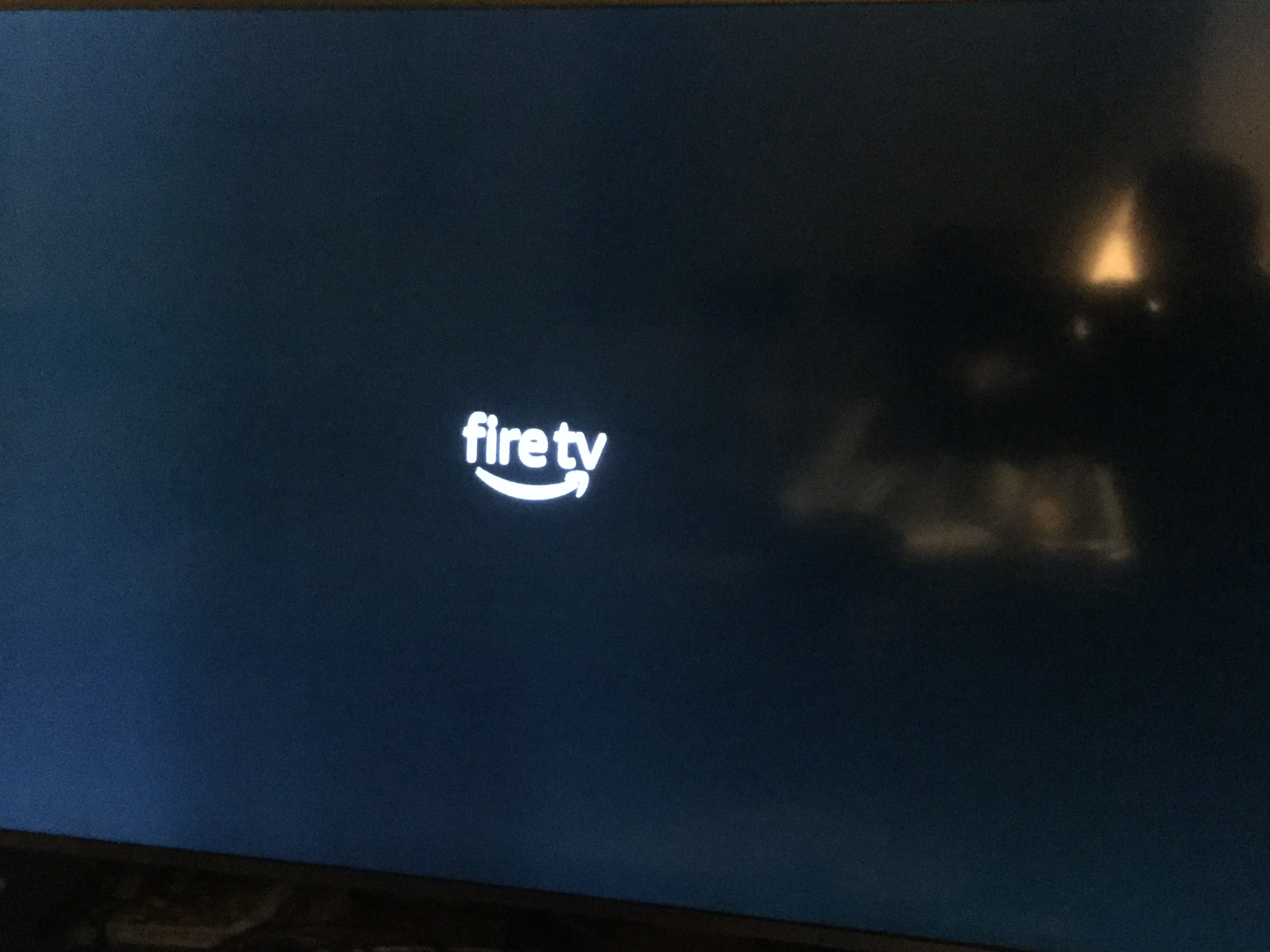 My firetv 4K stuck on logo. “fire tv” logo flashes on and off the